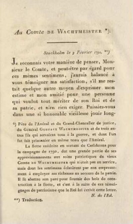 331-332, Au Comte de Wachtmeister
