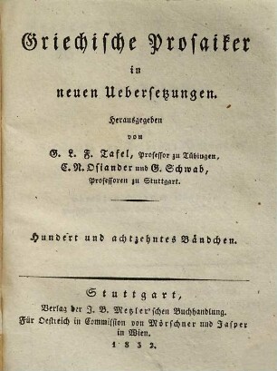 Arrian's von Nicomedien Werke, 4. Taktik, und Geschichte der Feldzüge Alexanders. 4. Bändchen