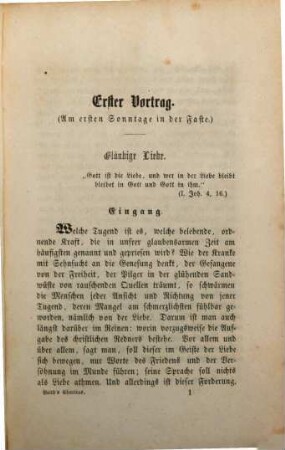 Charitas : neun Kanzelvorträge gehalten während der Faste des Jahres 1851 mehrentheils in der Hauptkirche zu St. Nicolaus in Prag