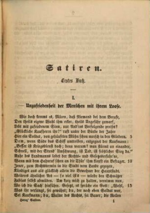 Quintus Horatius Flaccus Werke : Deutsch in den Versweisen der Urschrift. 2, Satiren und Episteln