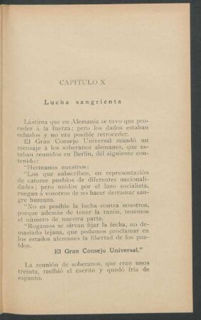 Capítulo X - Lucha sangrienta