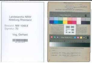 Entnazifizierung Gerhard Vog , geb. 14.01.1904 (Angestellter)