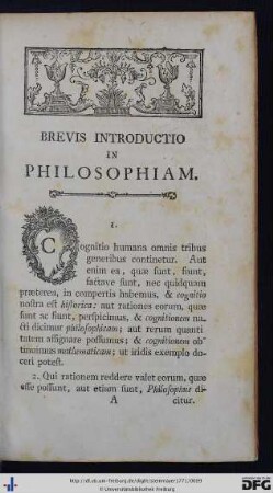 Brevis Introductio In Philosophiam.