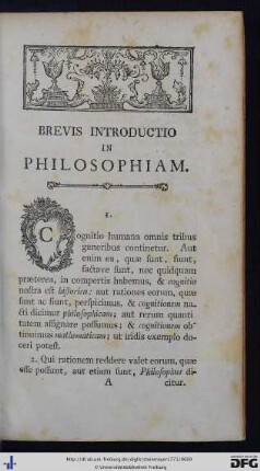 Brevis Introductio In Philosophiam.