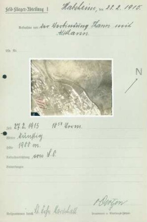 Foto von der Verbindung Thann mit Altthann (Vieux-Thann) (Luftbild)