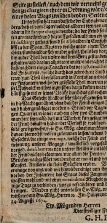 Abschrifft eines von ... dem Prinzen von Uranien an die ... Staaten der Vereinigten Niederlanden abgangenen Schreibens