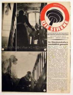 Wochenzeitschrift des Reichsluftschutzbundes "Die Sirene"