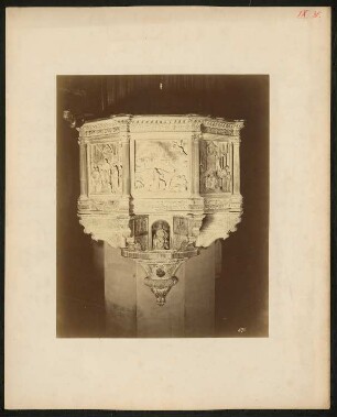 Santa Croce, Florenz: Ansicht, Kanzel von Benedetto Maiano
