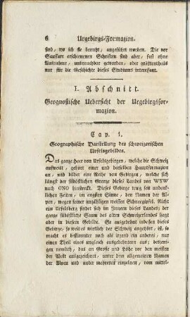 I. Abschnitt. Geognostische Uebersicht der Urgebirgsformazion.