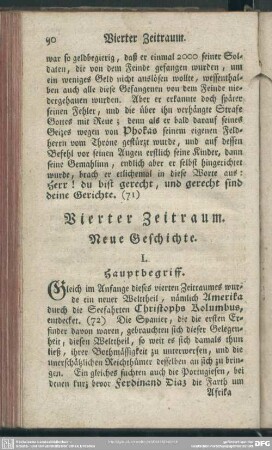 Vierter Zeitraum. Neue Geschichte