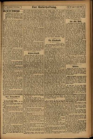 Zweite Ausgabe vom Mittwoch, den 17. September 1924.