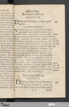 Ex Armena Historia Caput V.