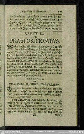 Caput IX. De Praepositionibus