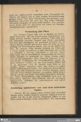 Verwendung alter Films