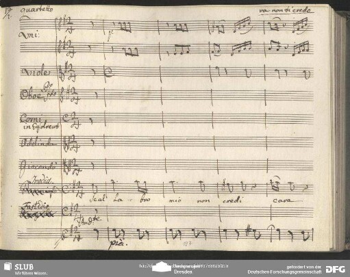 Quartetto: "Se al labro mio non credi"