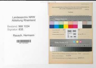 Entnazifizierung Hermann Rausch , geb. 27.10.1879 (Stabsfeldwebel)
