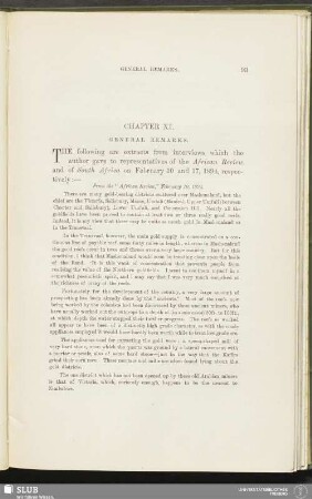 Chapter XI. General remarks