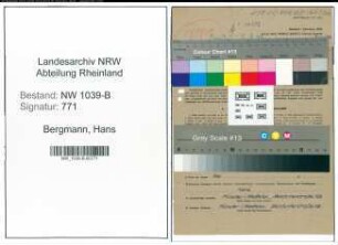 Entnazifizierung Hans Bergmann , geb. 06.07.1912 (Angestellter)