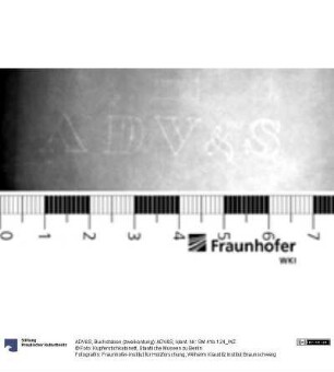 Buchstaben (zweikonturig): ADV&S