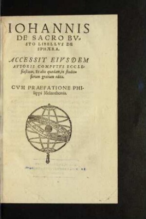 Iohannis de Sacro Bvsto Libellvs de Sphaera