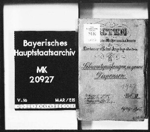 Lehramtsprüfungen in genere. Dispensen (Besuch auswärtiger Universitäten usw.)
