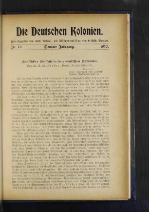 No. 12. Neunter Jahrgang. 1910.