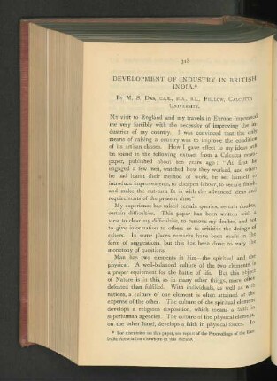 Development of Industry in British India.