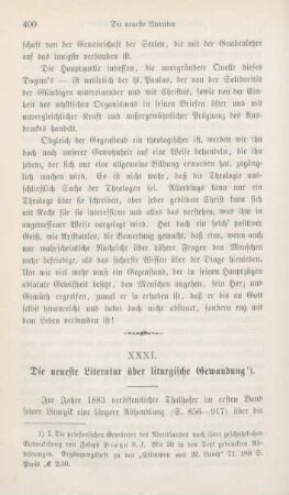 400-411 Die neueste Literatur über liturgische Gewandung