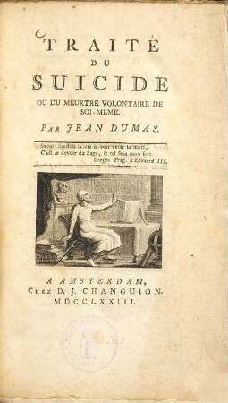 Traité du suicide ou du meurtre volontaire de soi-même