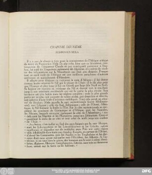 Chapitre Deuxième Pomponius Mela