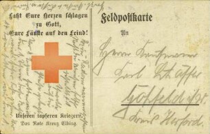 Laßt Eure Herzen schlagen zu Gott, Eure Fäuste auf den Feind!