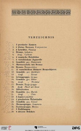 Verzeichnis (Nr. 1-402)