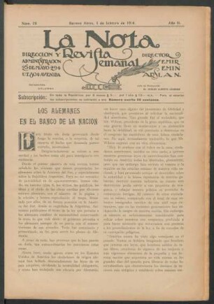 Los alemanes en el banco de la nación