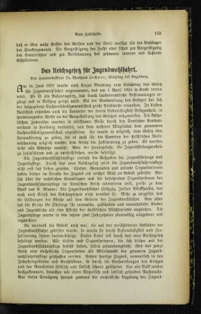 ¬Das¬ Reichsgesetz für Jugendwohlfahrt