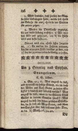 DCCLXXII. Am 3. Sonntag nach Epiphan. Evangelium.