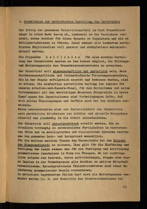 3. Grundlinien zur methodischen Gestaltung des Unterrichts