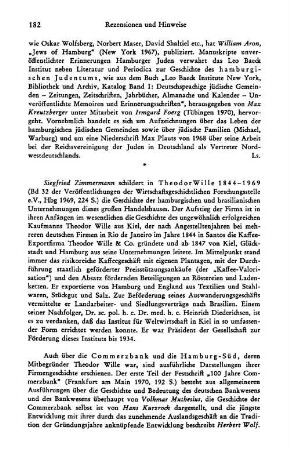Zimmermann, Siegfried :: Theodor Wille, 1844 - 1969, (Veröffentlichungen der Wirtschaftsgeschichtlichen Forschungsstelle e.V., 32) : Hamburg, 1969