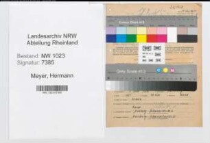 Entnazifizierung Hermann Meyer , geb. 08.06.1896 (Vertreter)