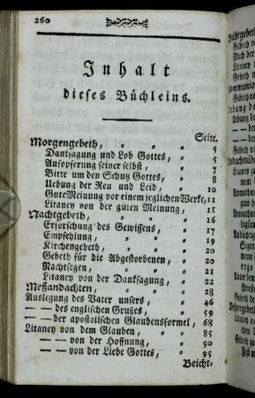 Inhalt dieses Büchleins.