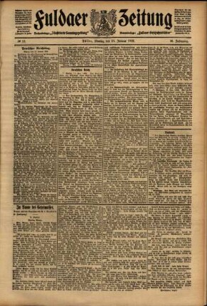 Ausgabe vom Montag, den 18. Januar 1909.