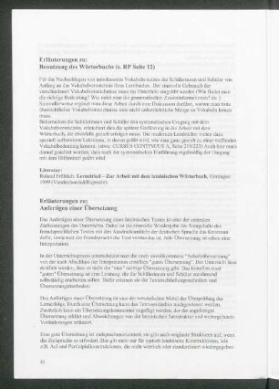 Erläuterungen zu: Benutzung des Wörterbuchs
