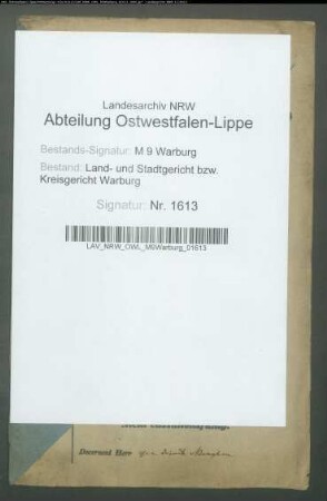 Erblasser: Sauerland, Anna Maria, geb. Krahne: