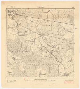 Regionalplanung Stettin, Hökendorf, Altdamm und Finkenwalde: Planungsunterlage: Messtischkarte 1888 (1912), Teilblatt 1241 (Alt-Damm) 1:25000