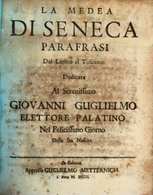 La Medea Di Seneca