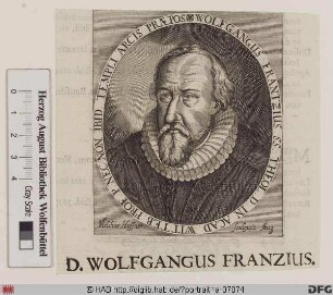 Bildnis Wolfgang Franz (lat. Frantzius)