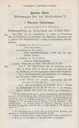 Zweiter Theil. Bestimmungen über das Strafverfahren.
