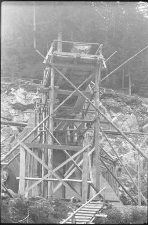 Bau der Albtalsperre bei Sankt Blasien