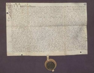 Hans Hoffmann zu Dossenheim verkauft dem Notspeicher zu Heidelberg 4 Gulden Gült um 80 Gulden Kapital.