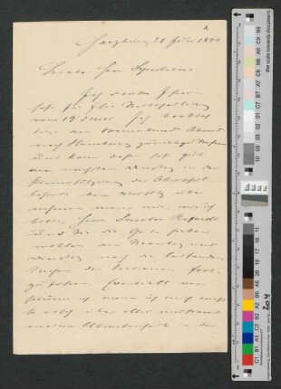 Brief an Werner von Melle