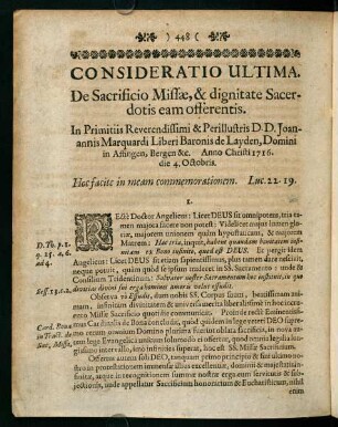 448-456, Consideratio Ultima